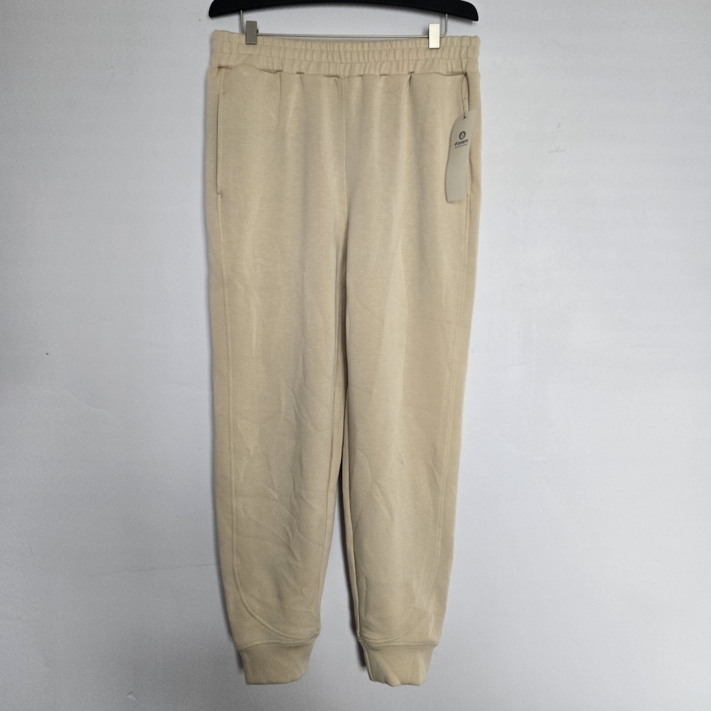 Mono zb High Rise Womens Light Beige Joggers with Pockets